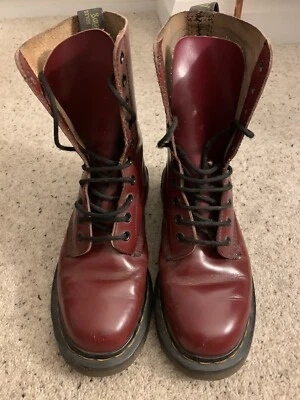 Dr. Martens Vintage 1460 Oxblood Leather Lace-Up Boots UK 6 EU 39 MIE