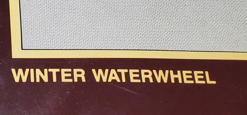 1981 Sunset Stitchery Hallmark Winter Waterwheel #2474 for 14"x18" Frame NIP Vtg - Image 4 of 4