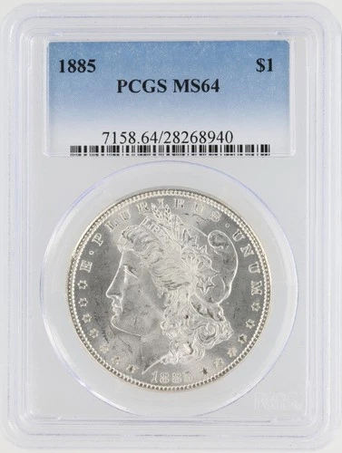 1885 Morgan Silver Dollar PCGS MS64 S$1 Philadelphia Minted No Reserve
