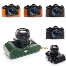 For Canon A-1 /New AE-1 Handmade Genuine Real Leather Half Camera Case Bag Cover
