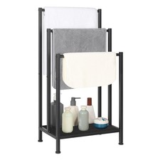 Freestanding Towel Rack, 3 Tier Metal Towel Rack Blanket Rack Stand for Bedro...