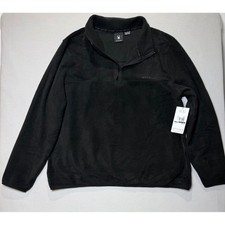 Spyder Mens Black Fleece Quarter Zip Pullover...