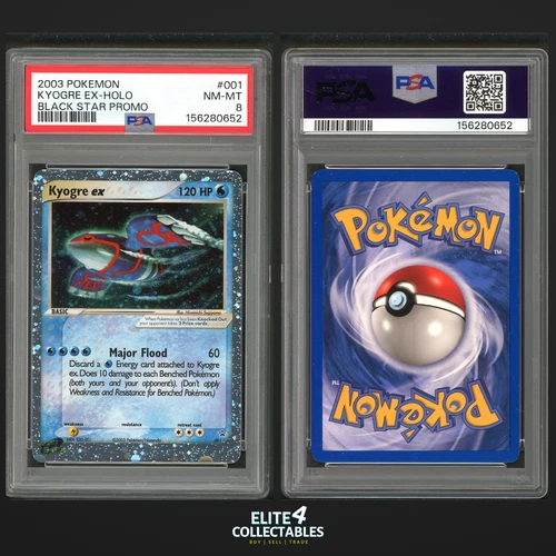 Kyogre EX 1 Holo - PSA 8 (Black Star Promo)