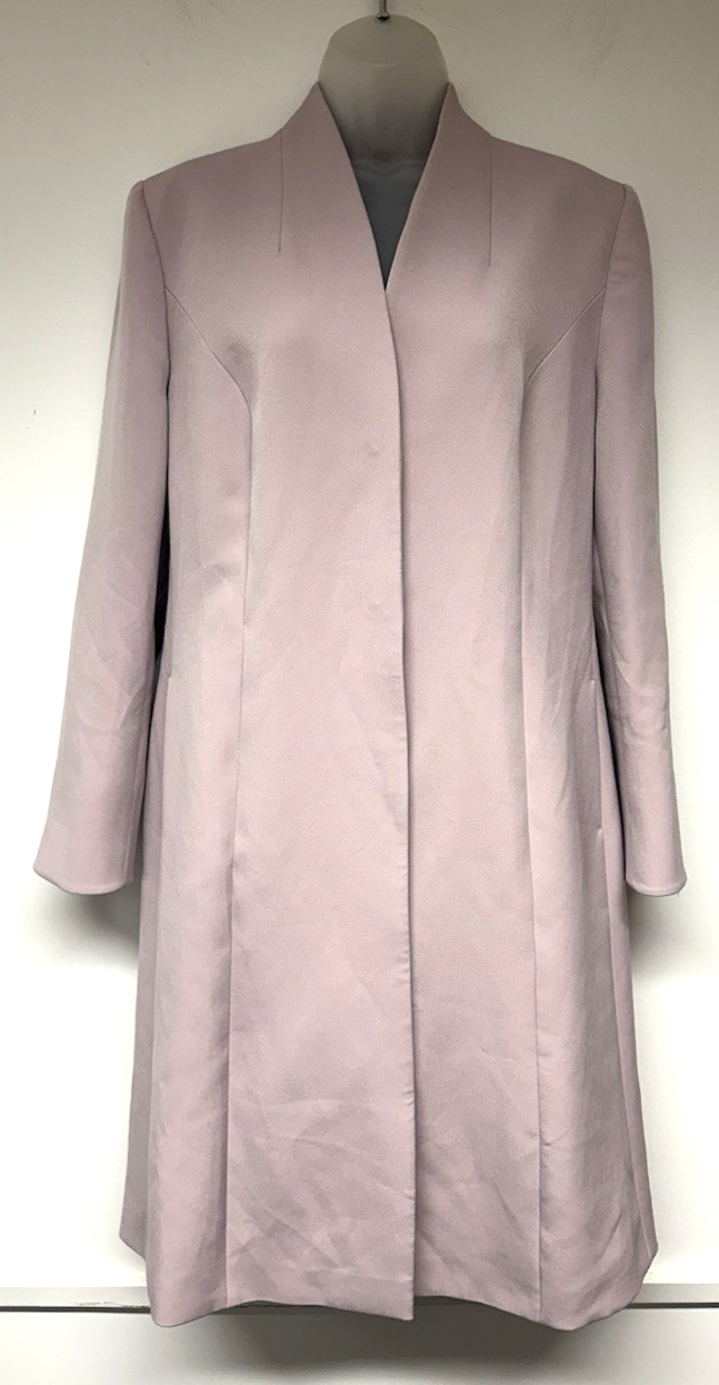 New! Phase Eight UK12 chalky mauve Constanza occasionwear coat with back bow
