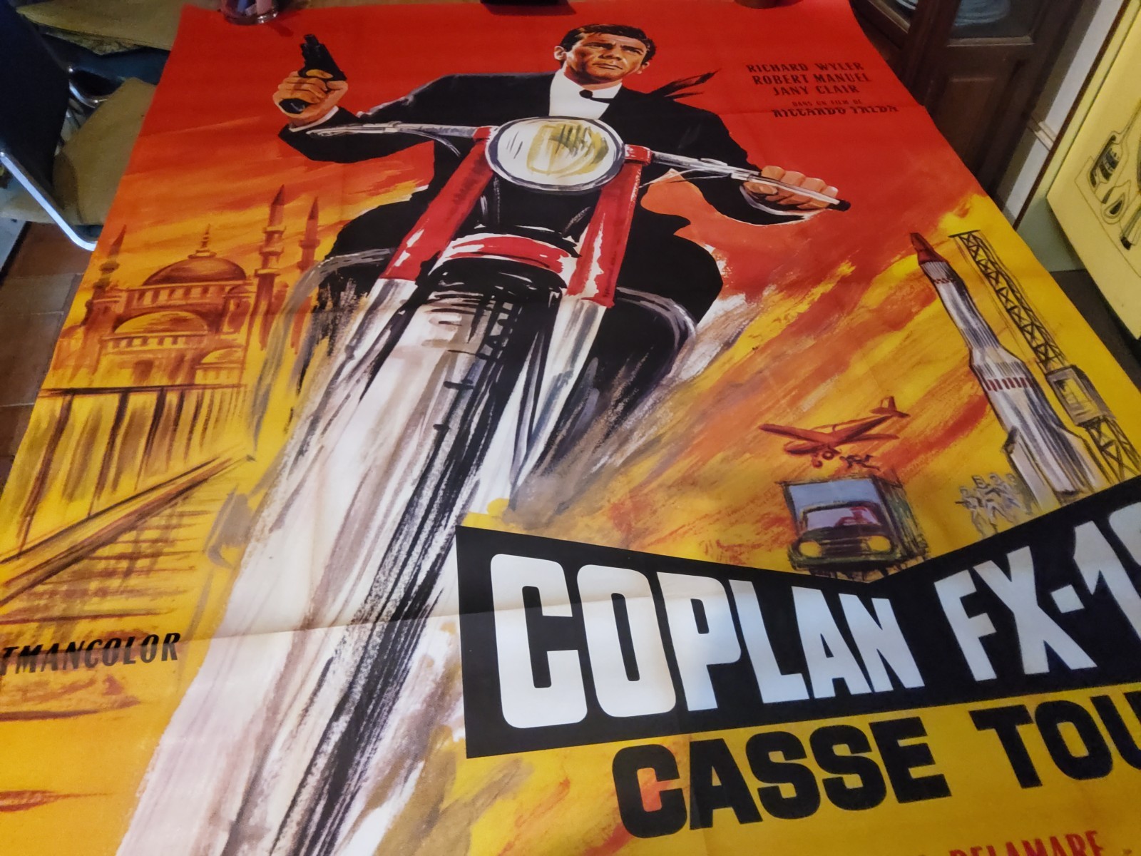 ORIGINAL VINTAGE MOVIE POSTER Copland FX-18 by Xarrie 1965 (rare)