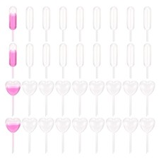 Cupcakes Pipettes, 100 Pcs 4ml Dessert Pipettes, Clear, Dropper/Heart