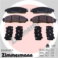 Zimmermann Bremsbelagsatz Scheibenbremse 22439.155.1 FüR Nissan Leaf ZE1 NV200