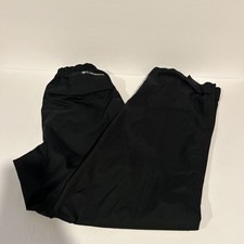 Columbia Omni-Tech Pullover Black Rain Pants Packable Kids Size 10/12 Medium 
