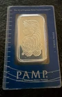 PAMP Suisse 1 oz .999 Fine Silver Troy Bar Lady Fortuna Sealed #C143350