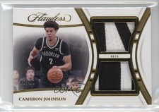 2023-24 Panini Flawless Gold /10 Cameron Johnson #FDP-CJO Dual Patch 3d3
