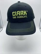 Clark Black Baseball Cap Trucker Hat Hook  Loop The Forklift Young An Mesh-back