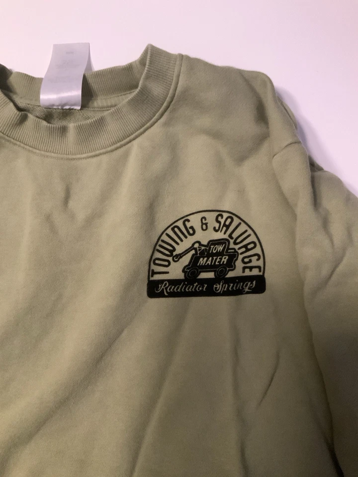 Disney Parks Pixar Cars Tow Mater Sudadera Verde Grande Radiador Muelles Foto 3 de 4