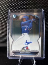 ADRIAN PINTO 2023 Bowman 1st Chrome Refractor ON CARD AUTO Blue Jays