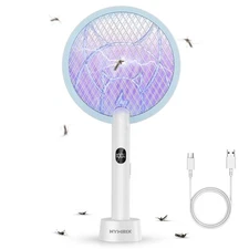 Electric Fly Swatter Racket, 2 in 1 Mosquito Bug Zapper 4100V Handheld Mosqui...
