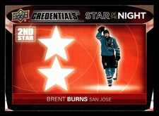 2021-22 Upper Deck Credentials - SOTN Second Star - #2S-8 Brent Burns