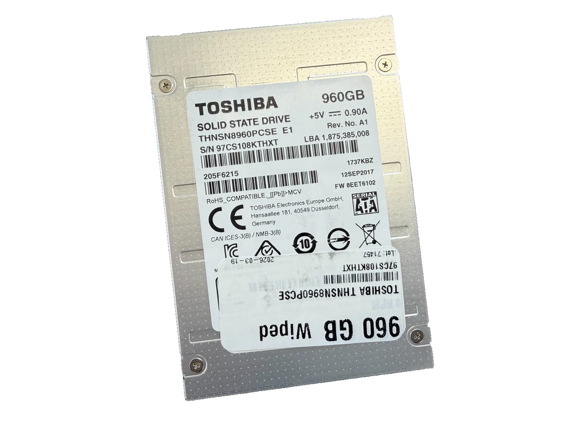 内蔵型SSD TOSHIBA 960GB SATA SSD Toshiba Solid State Drives 960 GB Storage Capacity for sale | eBay