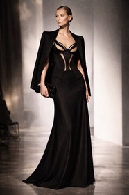 Evalyne Basque corset with suspenders Agent Provocateur (Black/Nude) size 32-D