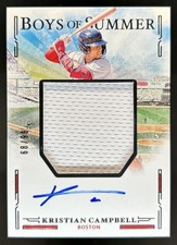 2025 Panini Boys of Summer Kristian Campbell Jumbo Material Jersey Auto #/99