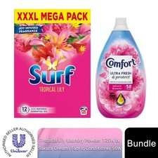 Surf Tropical Lily Washing Powder 125W w/ Comfort Sakura Dreams Conditioner 58W