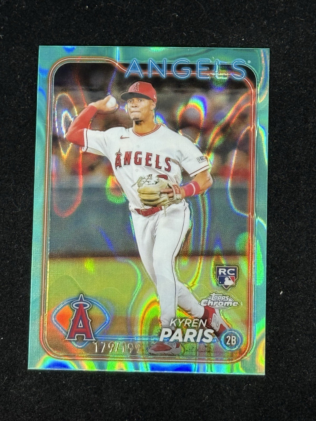 2024 Topps Chrome - Kyren Paris #151 Aqua Lava Refractor /199 (RC)