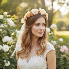 Flower Crown Headband in Bohemian Style Floral Nature Inspired Hair Accessory