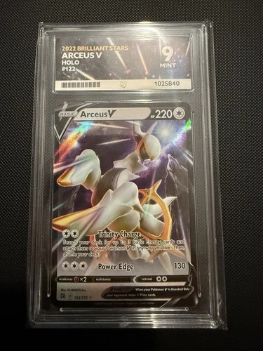 Pokémon TCG Arceus v Card 122/172 Brilliant Stars Alternative Art Ace 9