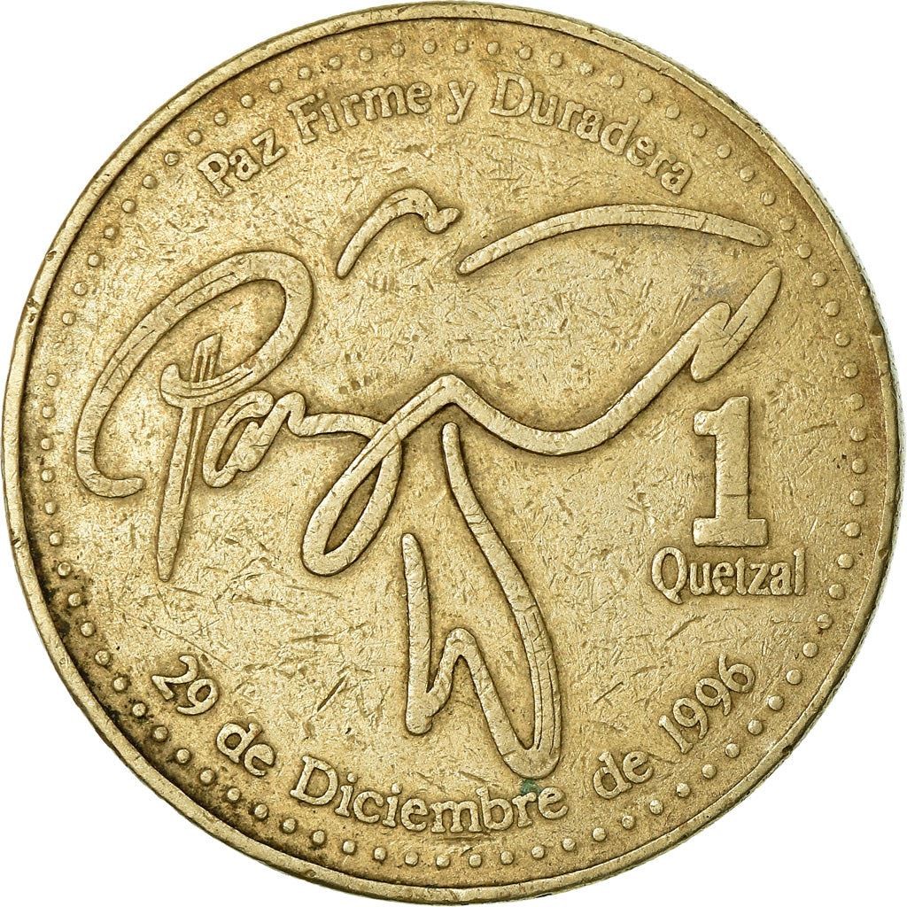 Guatemala | 1 Quetzal Coin | Stylized peace dove | Km:284 | 1999