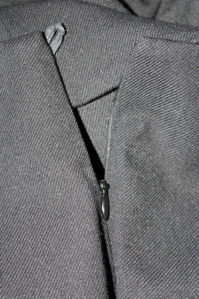 Pantalones ajustados plisados cintura alta negros de lana Rena Lange para mujer talla 8 Foto 4 de 4