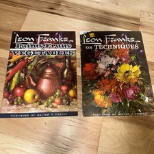 2 Leon Franks Art Books Walter T Foster Paints Fruits, Vegetables  Techniques