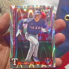 Topps Chrome Dustin Harris Rookie #131 Texas Rangers 2025 MLB Baseball Card