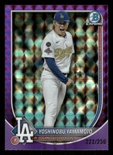 Yoshinobu Yamamoto [Blue Refractor] #76 Prices | 2025 Bowman