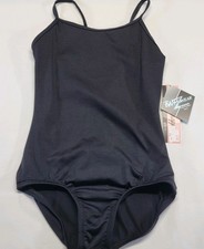 Body Wrappers ProWEAR Camisole Leotard Black Deep Scoop Back SZ 12-14C