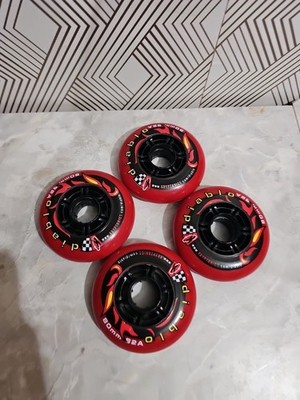 Kryptonics Wheels Diablo 80mm 82a Red 4 Pack Inline 