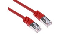 Kabel Kategorii 6, Czerwony, Wtyk Rj45/MęSki Rj45Dł.: 1M, Mat. Koszulki: PVC RS
