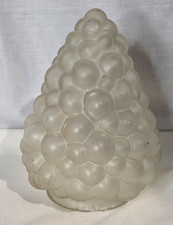 Vtg Warm Frosted Tan Textured Glass Grape Cluster Light Shade 3.25'' Fitter 7''