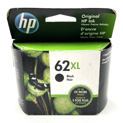 HP C2P05AN 62XL High Yield Ink Cartridge - Black Noir New EXP 09/2020