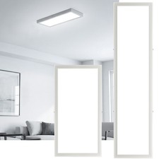 LED Panel Deckenlampe Rasterleuchte 60x30cm 100x25cm Ultraflach mit Aufbaurahmen