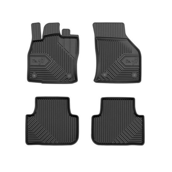 FußMatten Gummimatten No.77 FüR Vw Golf Sportsvan 2014-2020 Tpe Schwarz 4 Teile-image