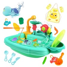 Kids Play Sink with Running Water, Mini Water Table, Water Toys, Upgraded Fau...
