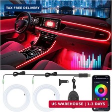 Car Led Strip Lights, Interior Car Lights, App Control Ambient Lighting Kit With