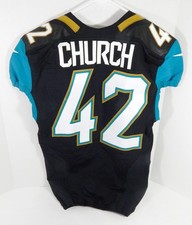 2016 Jacksonville Jaguars Barry Church #42 Game Issued Black Jersey 42 DP58924
