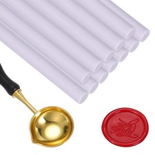 12 Pcs Wax Seal Sticks, Glue Gun Sealing Wax Sticks with Spoon, Purple Yam Color
