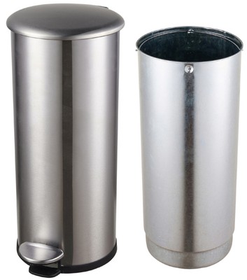 helit Tret-Abfallbehälter 'the zinc', 30 Liter, silber