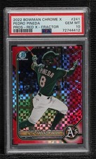 2022 Bowman Chrome X Prospects Red 3/3 Pedro Pineda #BCP-241 PSA 10 GEM MT 11oq