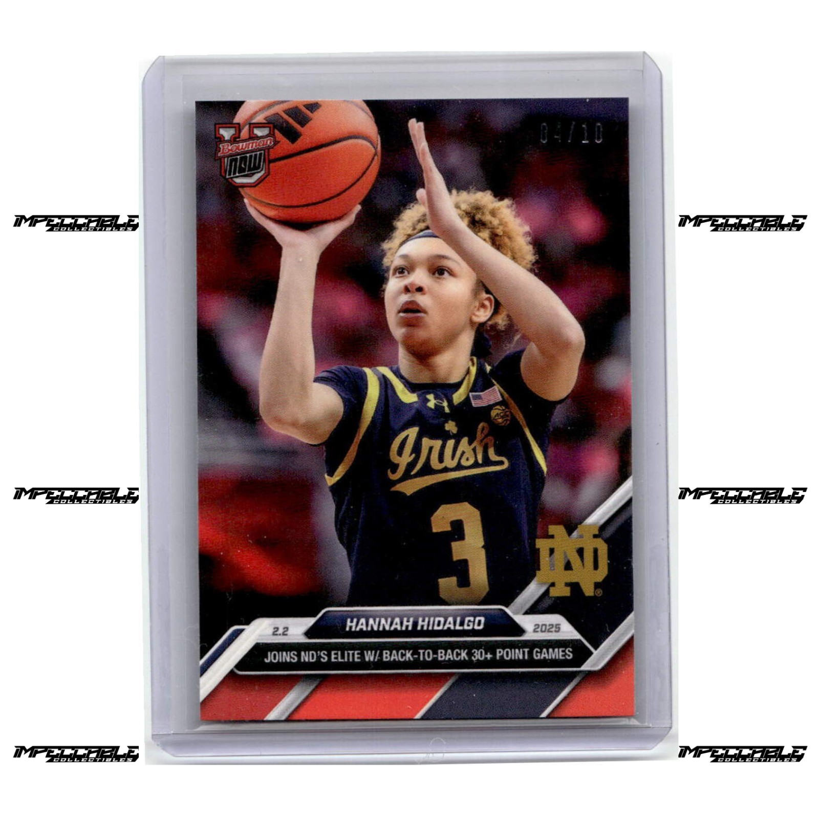 2024-25 Bowman U Now - Red #59 Hannah Hidalgo Rookie 4/10 30 Point Games