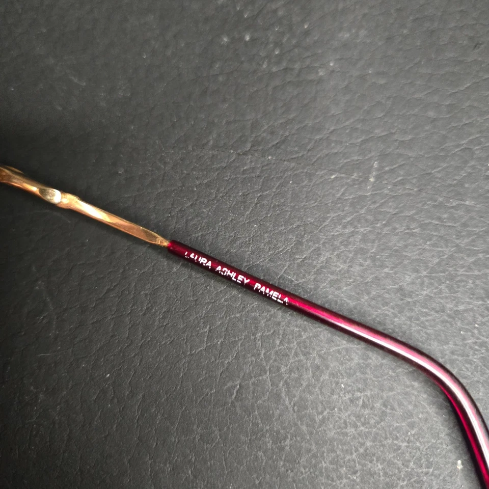 Marco de gafas Laura Ashley Pamala para mujer rojo borde completo Claret 51-18 140 dorado Foto 4 de 4