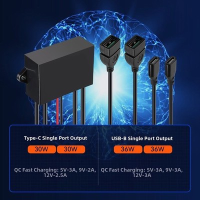 4-Port Schnellladegerät Max Output 132W Max Current 10A Verschleißfeste Konstr