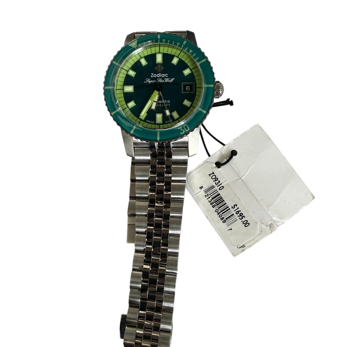 Zodiac Super Sea Wolf Compression Diver Automatic Green Silver