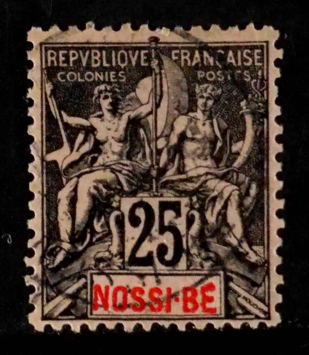 Nossi-Be, France: 1894 Classic Era Stamp Scott #39 Sound