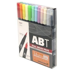 Tombow Dual Brush Pen ABT 24-Color Basic Set AB-T24CBA 